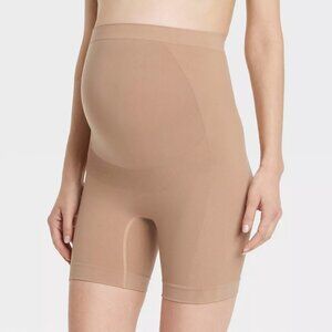 Shapewear Bike Shorts Maternity - Isabel Maternity by Ingrid & Isabel™ Taupe